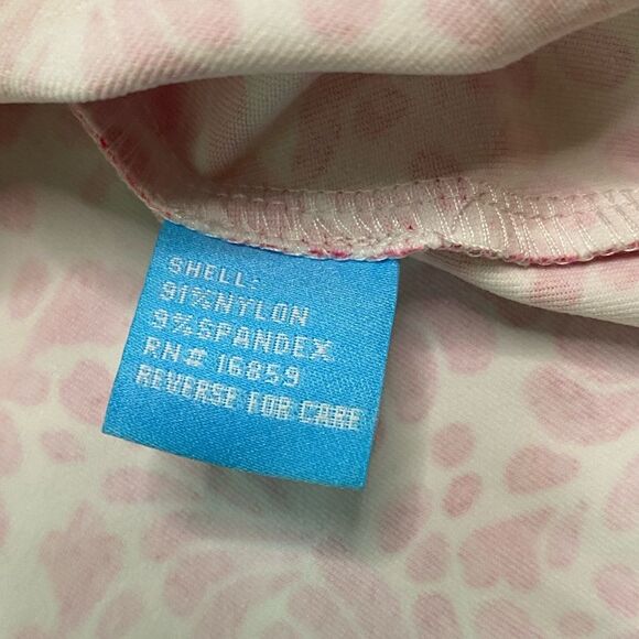 J. McLaughlin Pink and White Leaf Print Durham Ruffle Neck Sleeveless Top - Picture 8 of 9